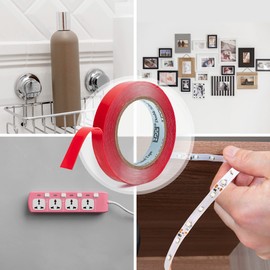 Double Sided Tape,4910 Heavy Duty Tape Clear, Strong and Permanent, HPP (0.75in x 15ft)