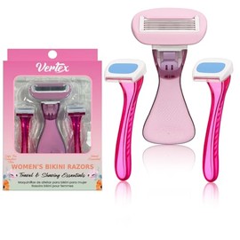 Maquinillas de afeitar de bikini para piel sensible para mujeres, líneas de pelo púbico, afeitadoras desechables debajo del brazo para mujer, sin irri