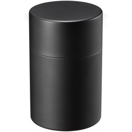 Wahei Freiz Enzo EM-082 Stainless Steel Tea Canister Tea Canister, Tea Container, Made in Japan, Tsubamesanjo, Black