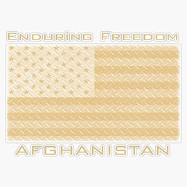 HOF Trading Operation Enduring Freedom Afghanistan Vinyl Sticker Waterproof Decal Laptop Wall Window Bumper Sticker 5 inch (HOF-VETERAN-STICKERS-7097)