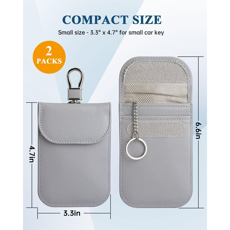 Faraday Bag for Key Fob (2 Pack), Faraday Key Fob