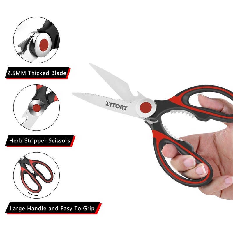 KITORY Kitchen Shears Multi Purpose Scissors Ultra Sharp Premium Shears
