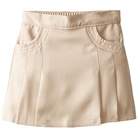 Nautica Falda Plisada para niñas pequeñas con Pantalones Cortos, Cintura de Punto y Bolsillos funcionales, Caqui, 6