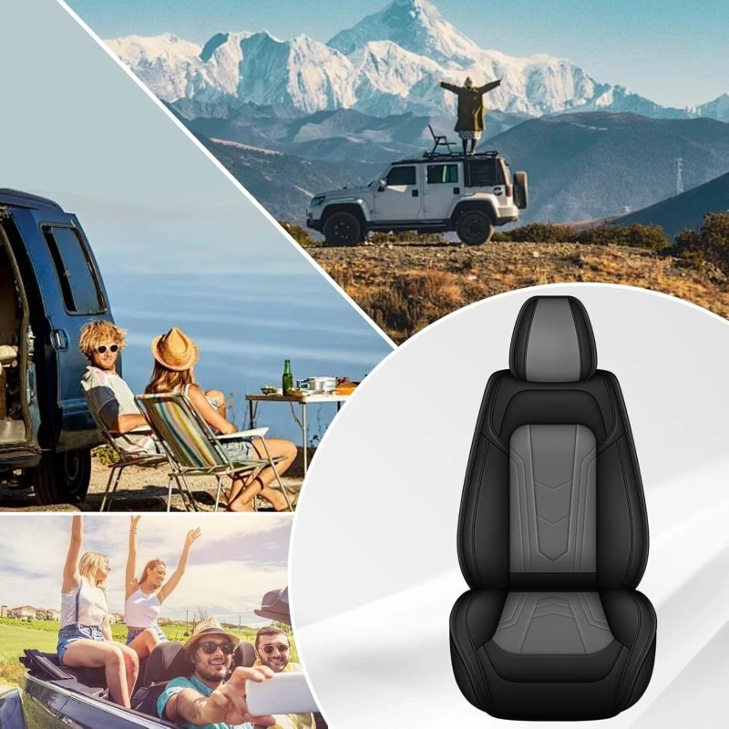 Unbranded PU leather Protector Front Rear Car 5 Seat Covers