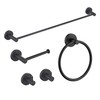KIBI Circular Bathroom Hardware Set 5-Piece | 24" Towel Bar,
