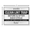 Clean Lint Trap Sign 5" x 7" | Durable Plastic