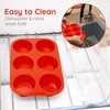Silicone Texas Muffin Pan 6-Cups, Jumbo Muffin Pan Set of