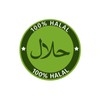 Sticker 100% Halal Notice Sign for Doner Snack Bistro Premium
