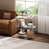 Acrylic Side Table Clear 3-Tier End Table for Living Room,