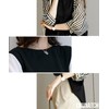 Tunacci Women's Cut and Sewn Top, 3/4 Sleeve, See-Through, Long