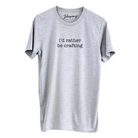Inkopious I'd Rather Be Crafting Men's/Women's Unisex Crewneck Xtra Large Grey