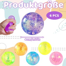 AMSNINK 6 Piece Stress Ball Children - Anti-Stress Balls Set with Squeeze Ball, Squishy Ball and Squishy Ball for Autism, Fine Motor Skills Training - Sensory Toy for Children and Adults, Squeeze Toys