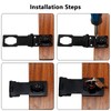 Cjueiom 2pcs 2.5 Inch Locking Key Hasp Black Garden Gate