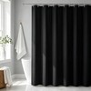 Waterproof Fabric Shower Curtain for Bathroom, 2-in-1 No Separate Inner