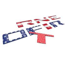 BDTrims | 3D Domed Raised Letter Inserts Compatible with 2022-2024 Nissan Frontier (Tailgate) (American Flag)