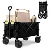 400L Heavy Duty Folding Wagon Cart-450LBS Capacity All-Terrain Beach Cart