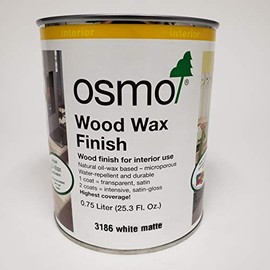 Osmo Wood Wax Finish Intensive, 3186 White Matte - .750 Liter