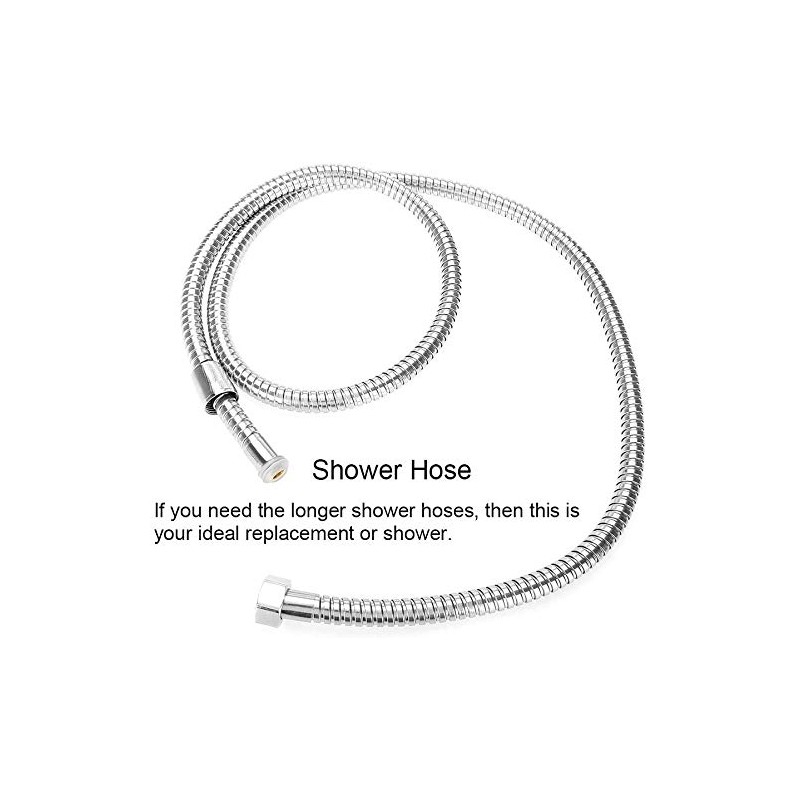REQUISITE NEEDS Stainless Steel Flexible Pipe Shower Hose Chrome Anti-Kink