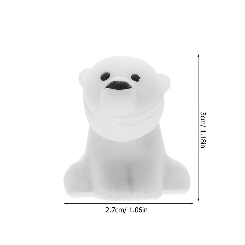 Operitacx Pack of 40 Polar Bear Erasers, Pencil Erasers, Animal