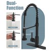 Casavilla Kitchen Faucet Set, Black Kitchen Sink Faucets with Pull
