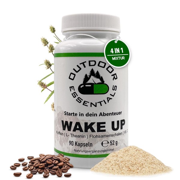 Outdoor Essentials - Wake Up 4 in 1 psyllium husk powder mix to start the day strongly