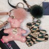 byDream Bear Key Chain, Bear Bag Charm, Plush Bear Keychain,