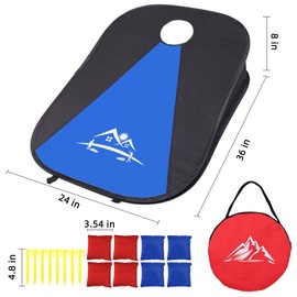 NZQXJXZ 3x2 ft Portable Cornhole Board Set Indoor Outdoor with 8 Bean Bags and Carrying Bag Cornhole Game for Kids Adult, Backyard, Lawn, Beach Camping Corn Hole Toss Game Set