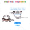 Glarks 8Pcs 32-37mm Stainless Steel T-Bolt Hose Clamps Turbo Intake