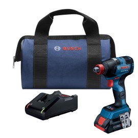 Bosch GDX18V-1800CB15-RT 18V EC Brushless Lithium-Ion 1/4 in. and 1/2 in. Cordless Two-In-One Socket Impact Driver Kit (4 Ah) (Renewed)