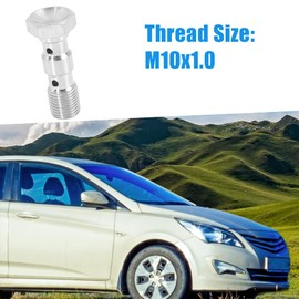 A ABSOPRO Car Double Banjo Screws M10 x 1.0 Metric Thread Brake Fitting Adapter