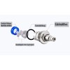 Set of 2 Stainless Steel Angle Valve Sink Wall Connection