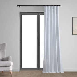 HPD Half Price Drapes Vintage Blackout Curtains for Bedroom - 84 Inches Long Thermal Cross Linen Weave Full Light Blocking 1 Panel Blackout Curtain, (50W x 84L), White