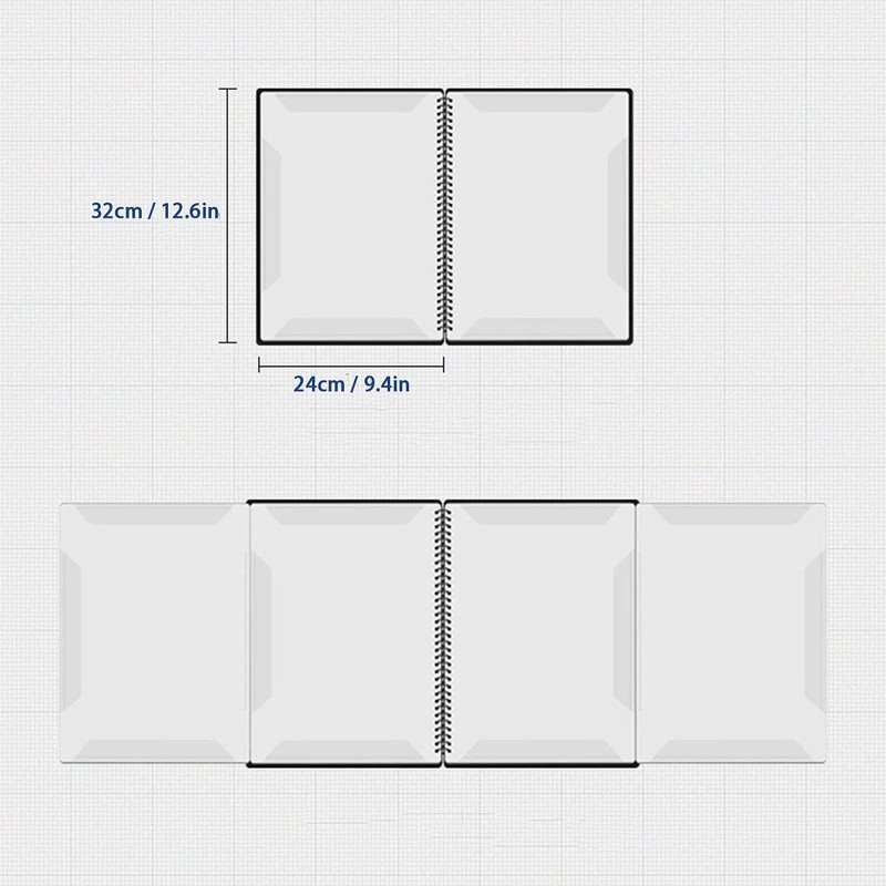 Music Note Folder Spiral Binding Double Sided File Plastic Writeable