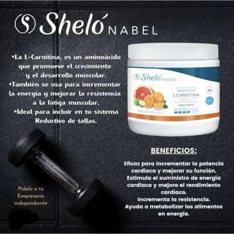 3 Pack L-carnitina / Quemador De Grasa/ Sheló Nabel +