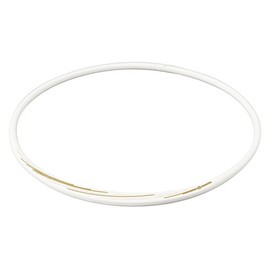 Phiten Rakuwa Necklace, Neck S, Slash Line, Lame Type, White/Gold, 19.7 inches (50 cm)