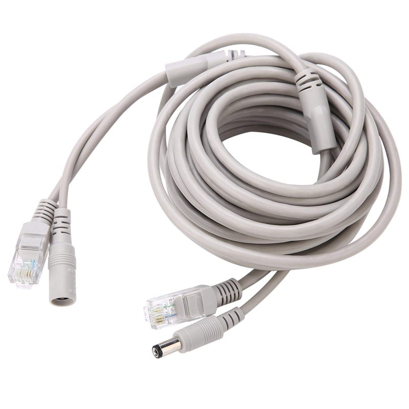 Socobeta RJ45+DC Ethernet CCTV Cable for IP Cameras NVR System