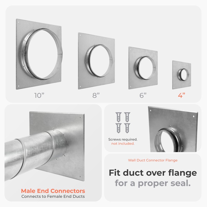HVAC OV 4" Inch Wall and Ceiling Mount - Duct