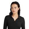 Ribbed slim polo long sleeve