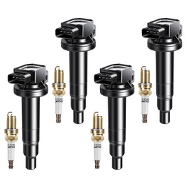 GPMMWPG Ignition Coil Pack and Spark Plugs Compatible with Toyota Yaris 1.5L 2006-2018, Yaris 1.3L 2004-2005, Echo 1.5L 2000-2005 & xA, xB 2004-2006 1.5L Replaces# UF316 3184 Set of 4