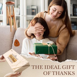 Thank You Gifts for Women Men, Thank You Wind Chimes, for Coworkers, Teacher, Employee, Pastor, Friends, Nurse, Boss, Gratitude Gifts Ideas for Thanksgiving, Graduation-Large 36"