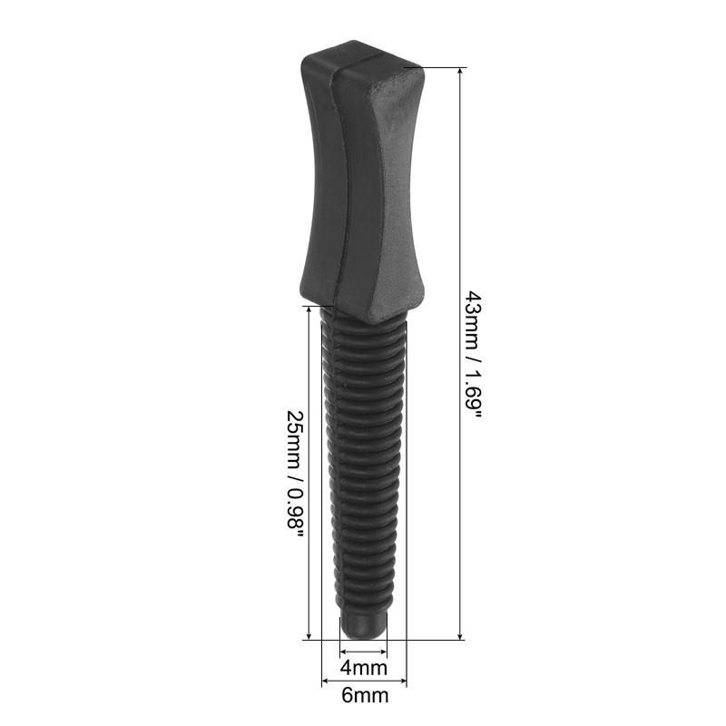 sourcing map Rubber Thread Tapered Insert Plug M6 Test Tubes