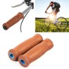 DEWIN Leather Handlebar Grips, Brown Leather Handlebar Cover,Three Colors Retro