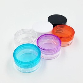 5g Clear Plastic Bottle with Cap (6 Colors) / 5g 투명 플라스틱 뚜껑공병(6가지 컬러)