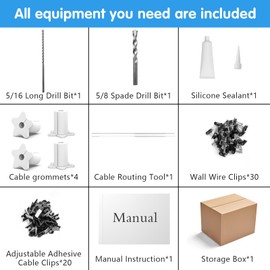 Starlink Cable Installation kit for 5/8 inch Wall Hole,starlink min Cable Routing kit Wall Cable Pass Through Routing Tool Wall Grommets Accessories Special Design for Concrete and Brick Wall(White)