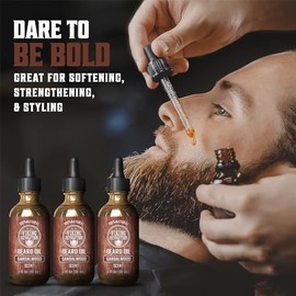 Viking Revolution Aceite De Sándalo Para Barba Para Hombres - Aceite De Sándalo Natural Para Barba Para Hombres Con Aceite De Argán Y Aceite De Jojoba - Suavizante De Barba, For 1 Onza Líquida (Paq