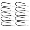 10pcs Neck Lanyard Black Polyester Badge Holder for Students Staff