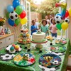 50PCS 9 INCH Soccer Birthday Plates – Party Paper Plates