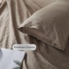 TOSMO 100% Linen Pillowcase Standard Size, Set of 2, Stone