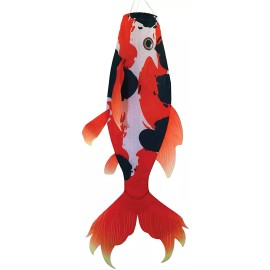 In The Breeze WINDSOCK--48" Red Black Koi Windsock, Diva, Spinner by In the Breeze