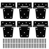 TIBEGOLD 3-1/2 Inch Heavy Duty Gate Hinges, Black Iron Barn